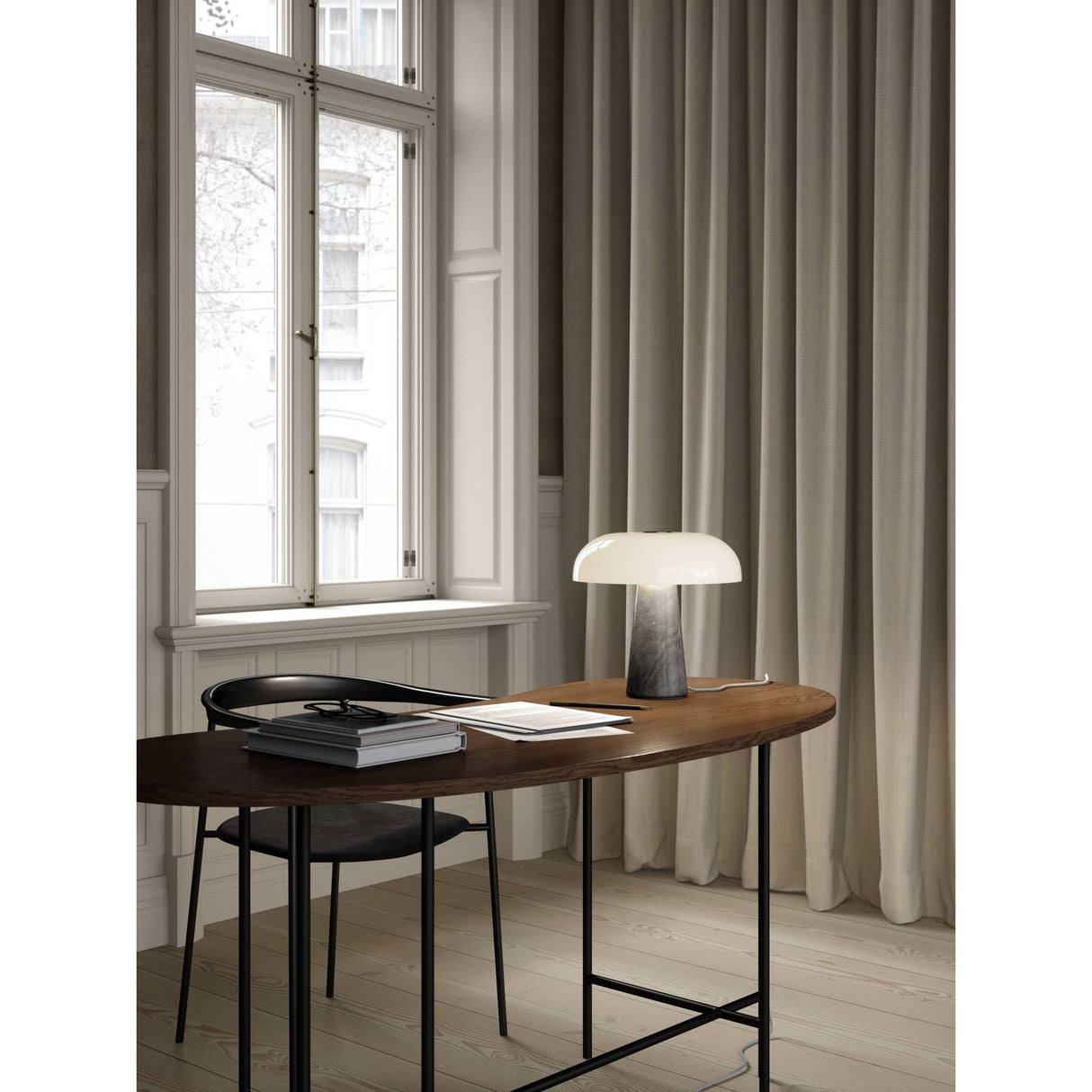 Glossy Bordslampa Grå