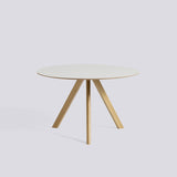 CPH 20 Ø120 × H73 cm Matbord Off-white – linoleum, massiv ek med vattenbaserad lack