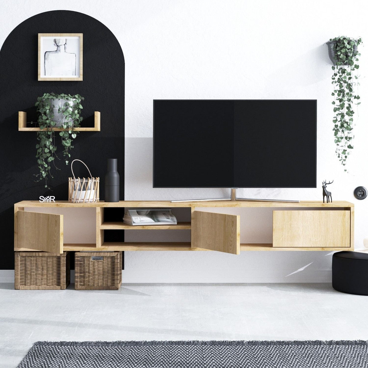 Bern (40 x 12 x 15 cm) Sapphire Oak TV-möbel