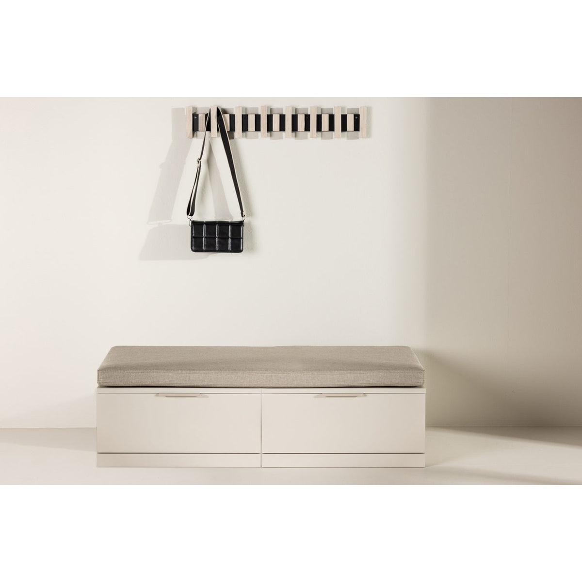 Nice Bänk med dyna Beige, 60 x 120 x 6