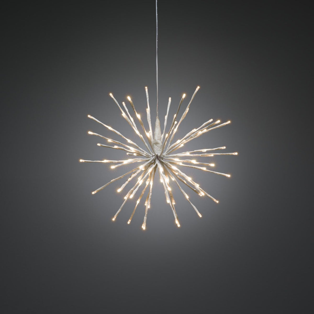 Dekorationsboll Spröt LED 40 cm Julstjärna Utomhus Vit
