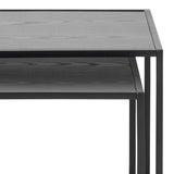 Seaford Satsbord 45x50x50 cm Ask Svart