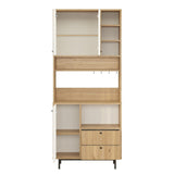 Sapporo Wide (88 x 205 x 35,5 cm) Förvaringsskåp Ek vit