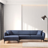 Belissimo (140-270 x 95 x 67 cm) Hörnsoffa Blå, Vänster