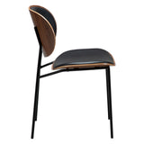 Clementina Stol Raven Black, Walnut