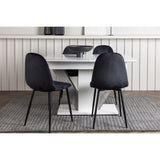 Disa, Polar Rektangulär matgrupp Svart, Grå,Vit, 120 x 80