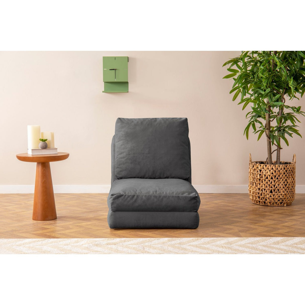 Taida (29 x 125 x 63 cm) Grå 1-sits bäddsoffa