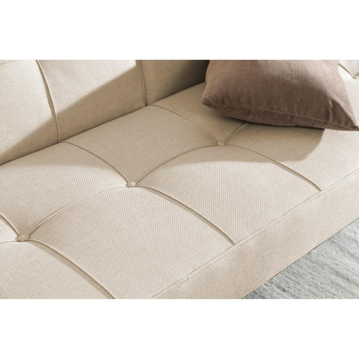 Perugia Bäddsoffa 87x198x95 cm Basel tyg Beige