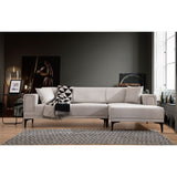 Hanoi (250-140 x 85 x 77 cm) Hörnsoffa-bäddsoffa Ecru, Höger