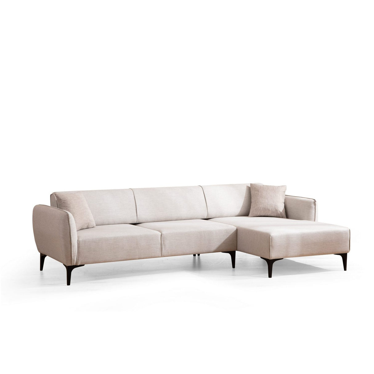 Gaborone (270-140 x 95 x 67 cm) Hörnsoffa Offwhite, Höger