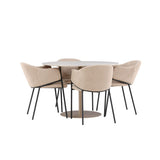 Lycke, Evelina Rund matgrupp Beige,Svart, Beige, ⌀110
