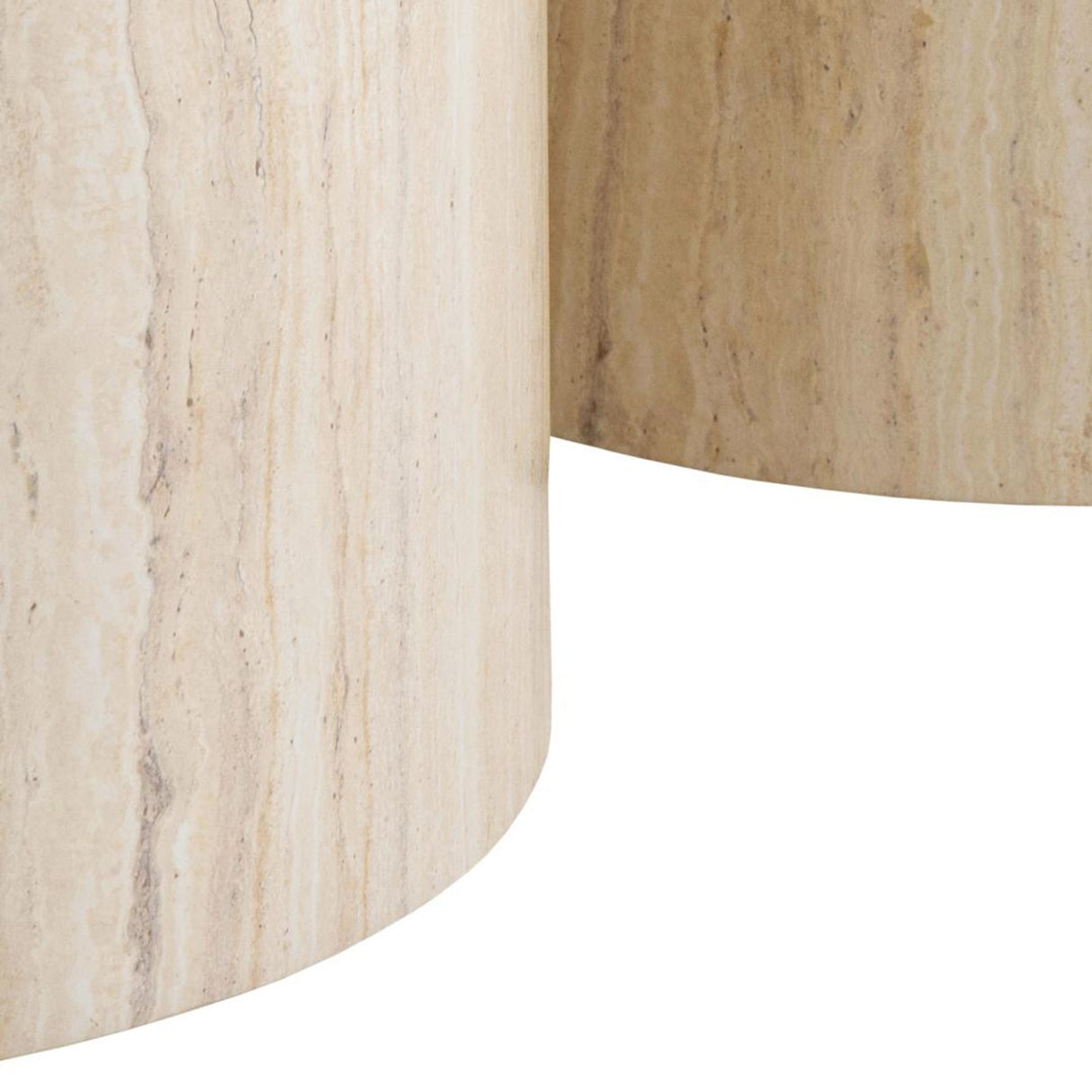 Dijon Soffbord Rund 40x58x58 cm Travertin