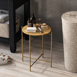 Shado IV (46 x 56 x 46 cm) Soffbord Guld Natur
