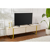 Ulaanbaatar (180 x 50 x 30 cm) TV-bänk Travertin guld