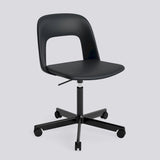 Layout 144 Kontorsstol Grano Black, Black – pulverlackerad aluminium