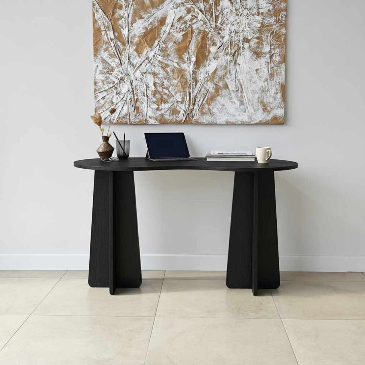 Nicosia (120 x 75 x 60 cm) Skrivbord Svart