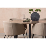 Durango, Berit Rund matgrupp Beige, Svart, Svart, valnöt, ⌀120