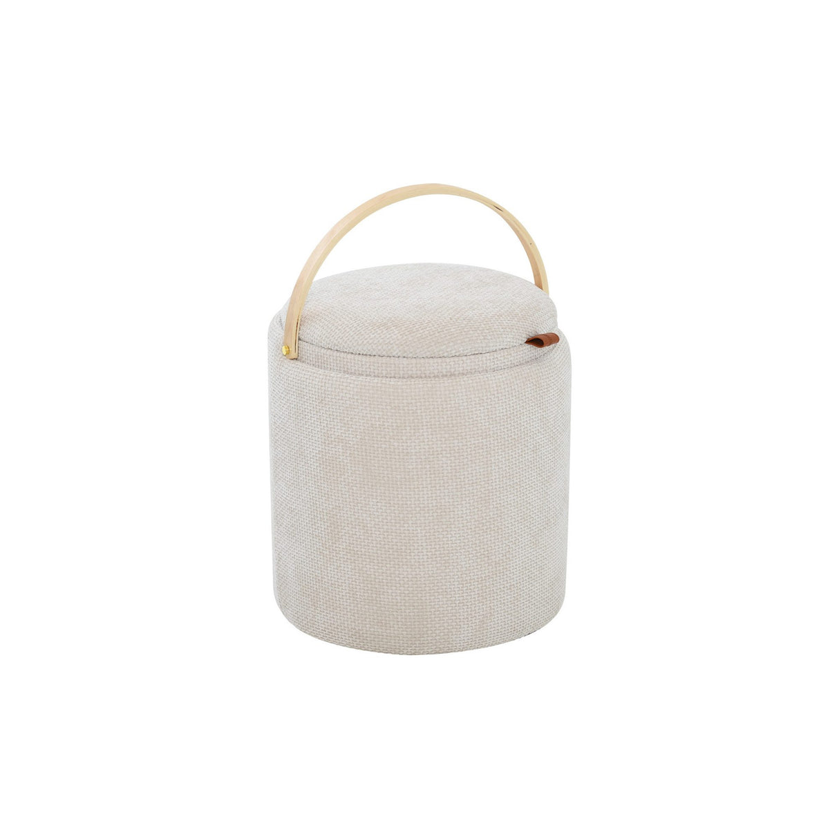 Lykke Puff Trähandtag Beige