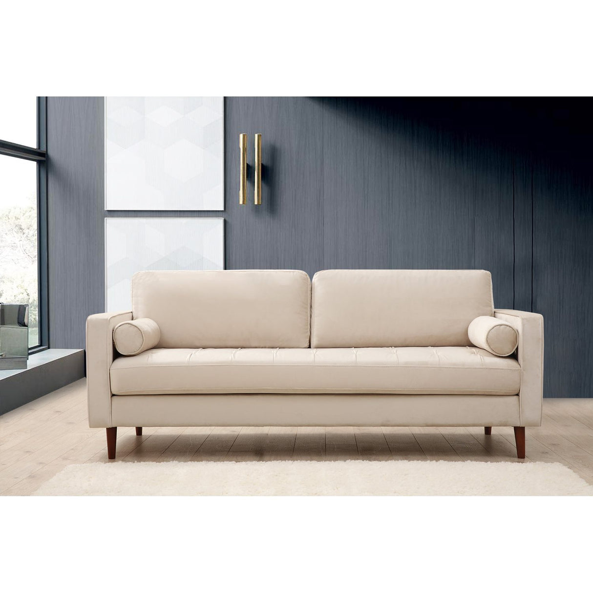Rom (215 x 90 x 70 cm) 3-sitssoffa Beige