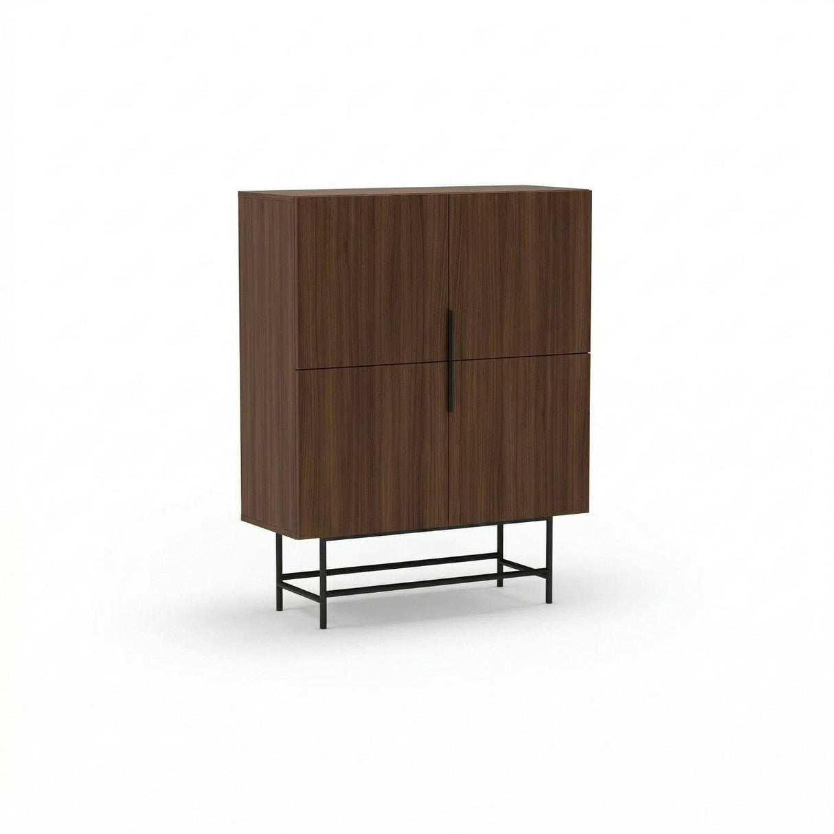 Edinburgh (100 x 128 x 40 cm) Sideboard Milano valnöt svart
