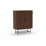 Edinburgh (100 x 128 x 40 cm) Sideboard Milano valnöt svart
