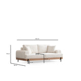 Eti Oak 3-sits (220 x 98 x 78 cm) 3-sitssoffa Vit