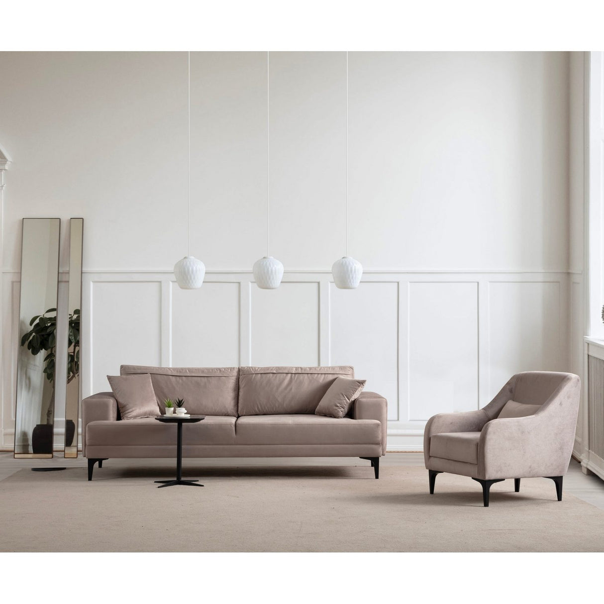 Harare 3-sits (234 x 100 x 78 cm) 3-sitssoffa Beige