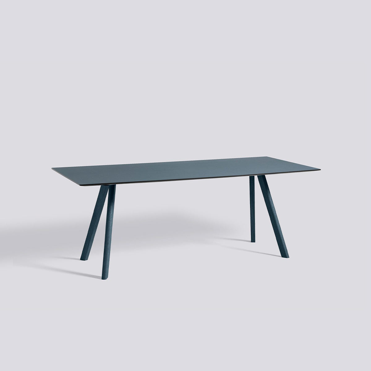 CPH 30 L200 × B90 × H74 cm Matbord Smokey blue – linoleum, Deep blue – massiv ek med vattenbaserad lack
