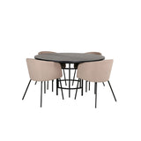 Copenhagen, Berit Rund matgrupp Beige, Svart, Svart, ⌀140