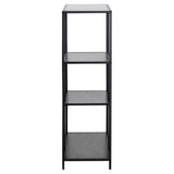 Seaford Bokhylla Asymmetrisk 114x77x35 cm Svart