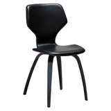 S.I.T Stol Vintage Black Art.Leather, Black Oak