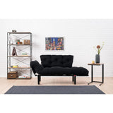 Helsingfors (155 x 85 x 70 cm) 2-sits bäddsoffa Svart