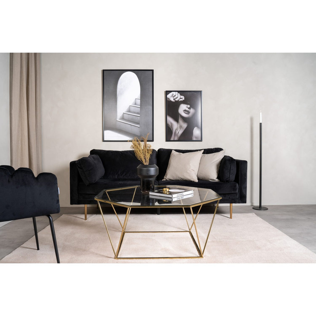 Österlen Soffbord Gold, 100 x 100