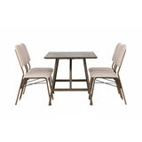 Kaseidon, Seda Rektangulär matgrupp Beige,Brun, Mörkbrun, 120 x 80