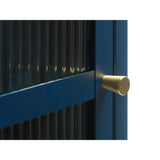 Riviera Vitrinskåp 160 cm Stålblå