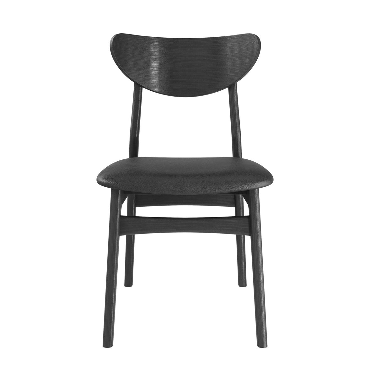 Esther Matstol Svart Ek/Svart Läder