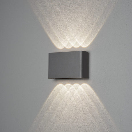 Chieri 2x4 HP-LED Vägglampa Ute Mörkgrå