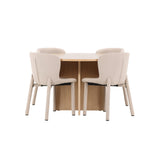 Strada, Astoria Oval matgrupp Beige, Vitputsad, 4st