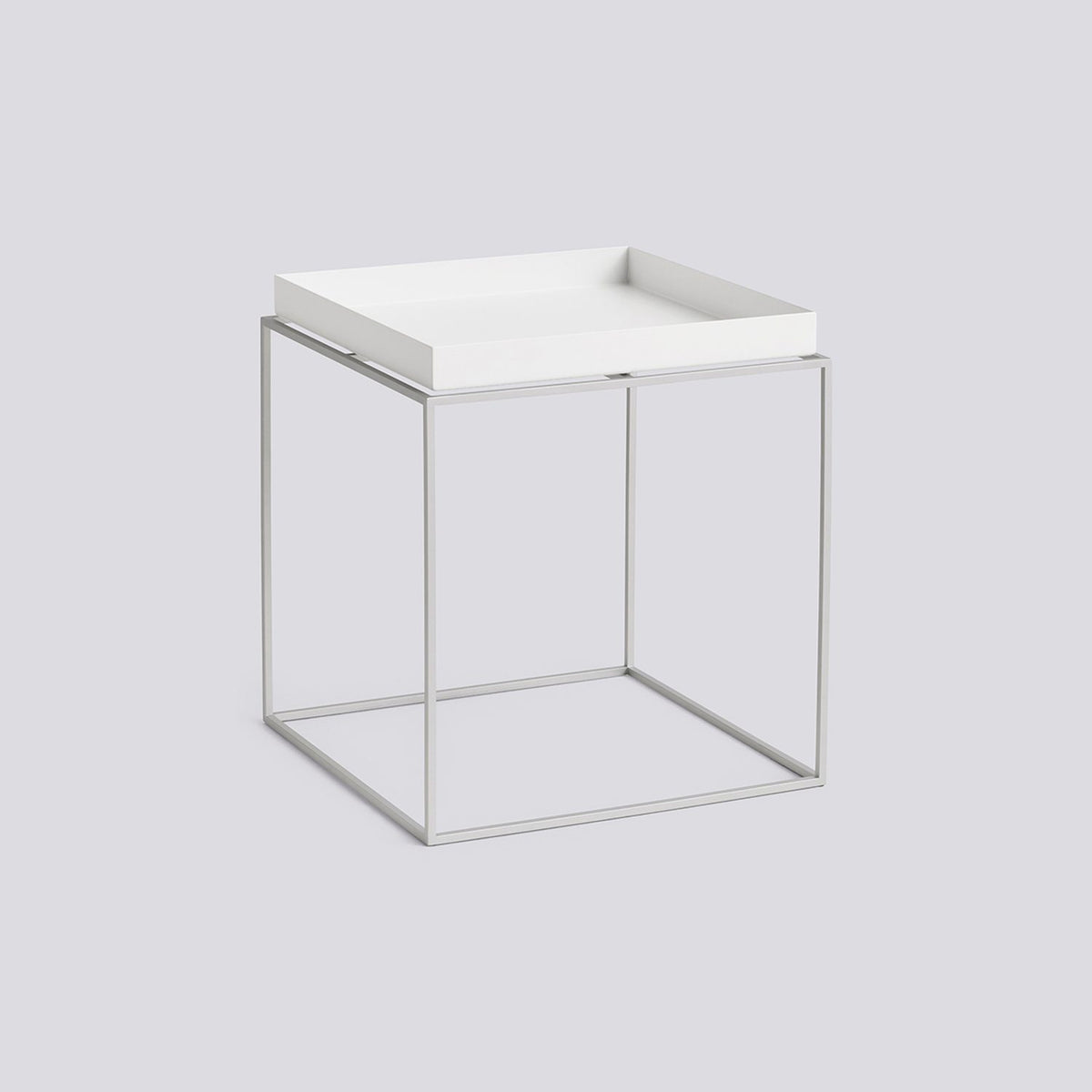 Tray Table L40 × B40 × H44 cm Brickbord White, Silikonbelagt stål