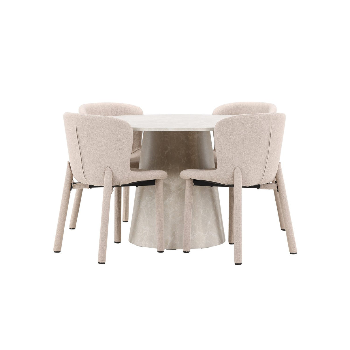 Lanzo, Astoria Runt matgrupp Beige, Beige, 4st