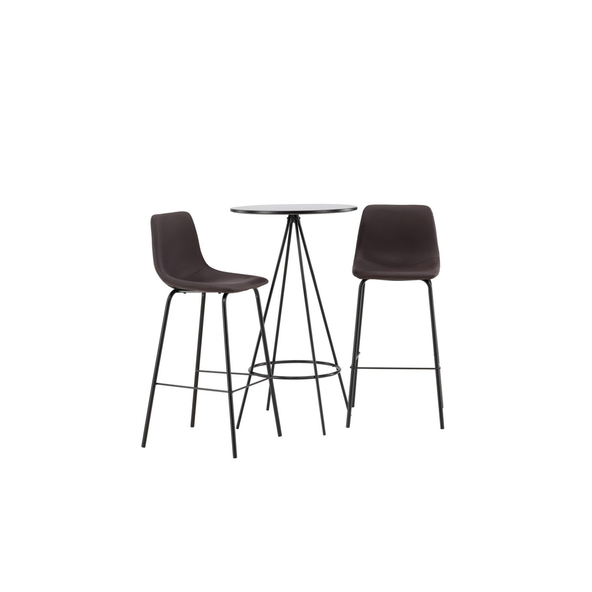 Bistro, Alexi Rund matgrupp Svart,Brun, Svart, ⌀60