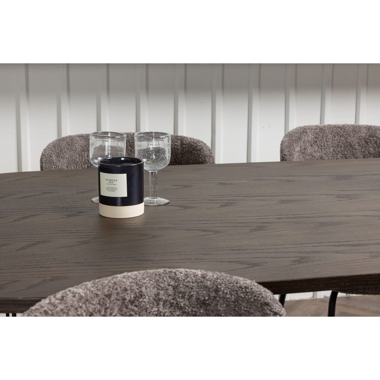 Stone, Modesto Oval matgrupp Svart,Brun, Svart, mocka, 220 x 100