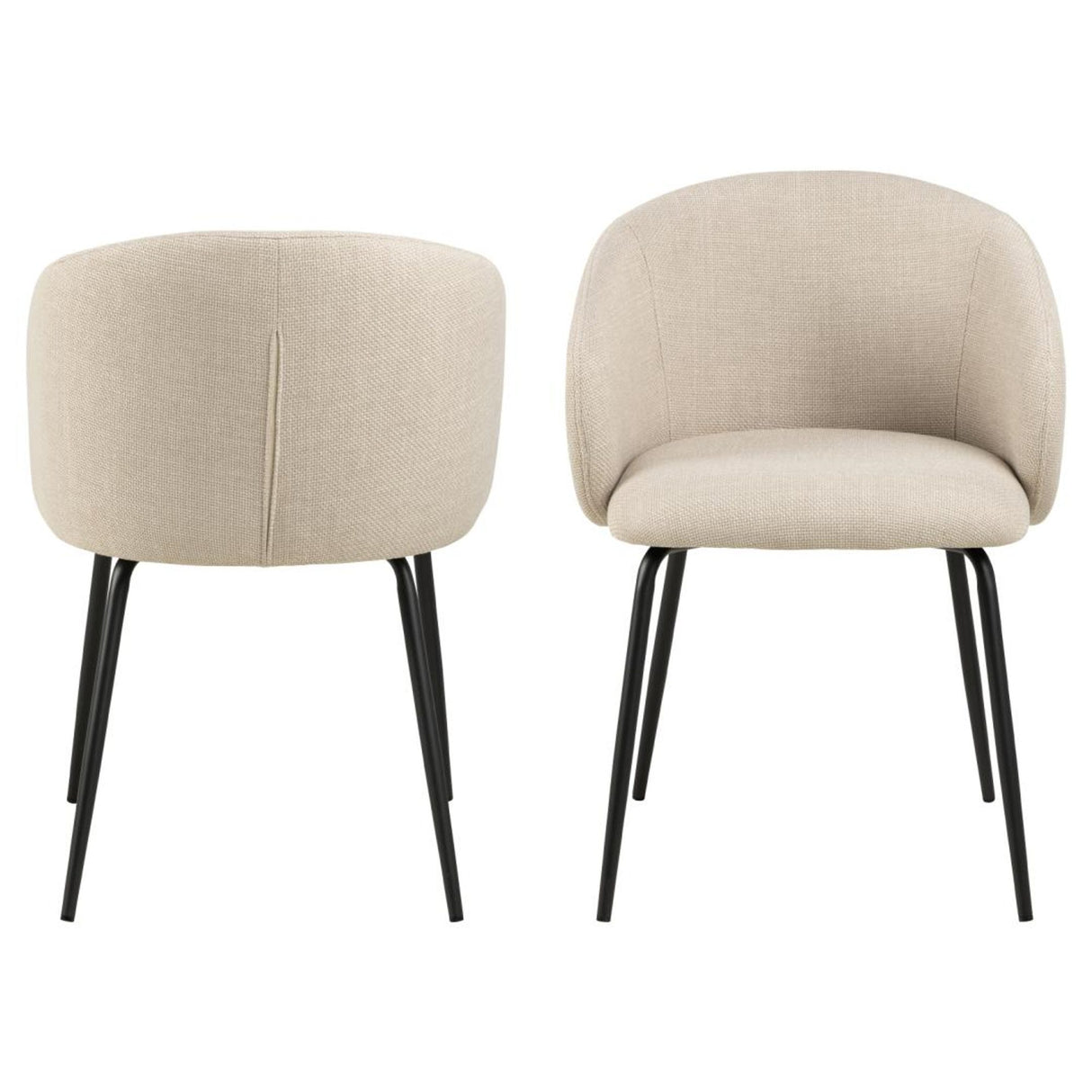 Chaumont Matstol med Armstöd Basel tyg Beige/Svart
