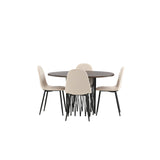 Stone, Polar Rund matgrupp Beige, Svart, Svart, Mocka, ⌀120