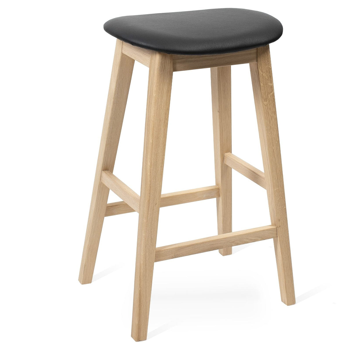 Kyoto Barpall Vitoljad Ek, Svart läder