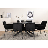 Piazza, Petra Rektangulär matgrupp Svart, Svart, 180 x 90