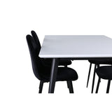Jimmy, Polar Rektangulär matgrupp Svart, Svart, vit, 150 x 90