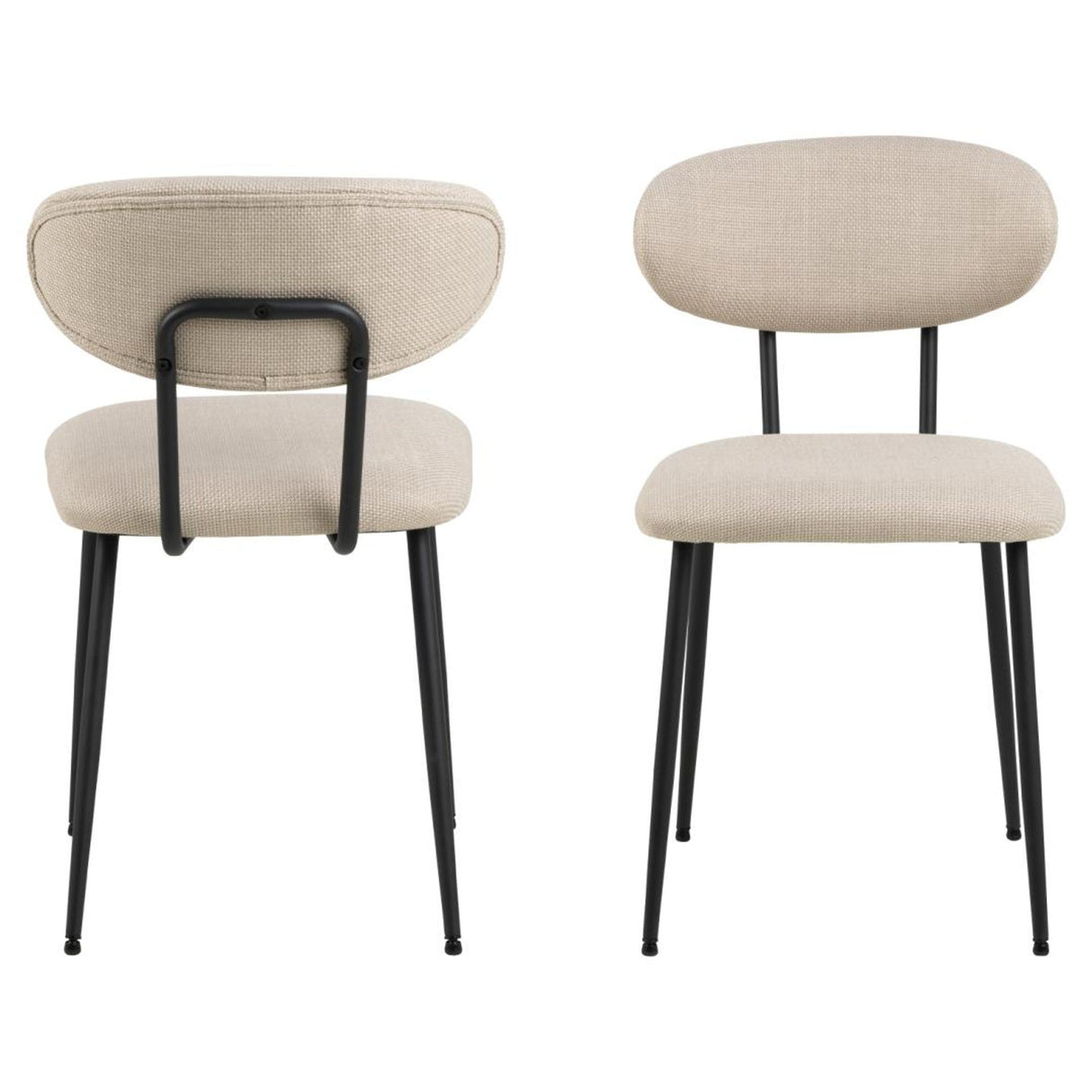 Istres Matstol Basel tyg Beige