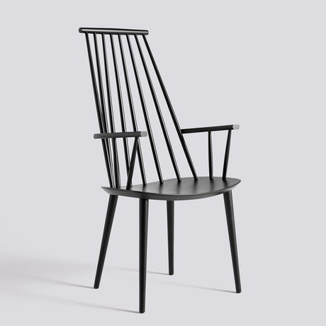 J110 Stol Black – bokfaner med vattenbaserad lack, Black – massiv bok med vattenbaserad lack