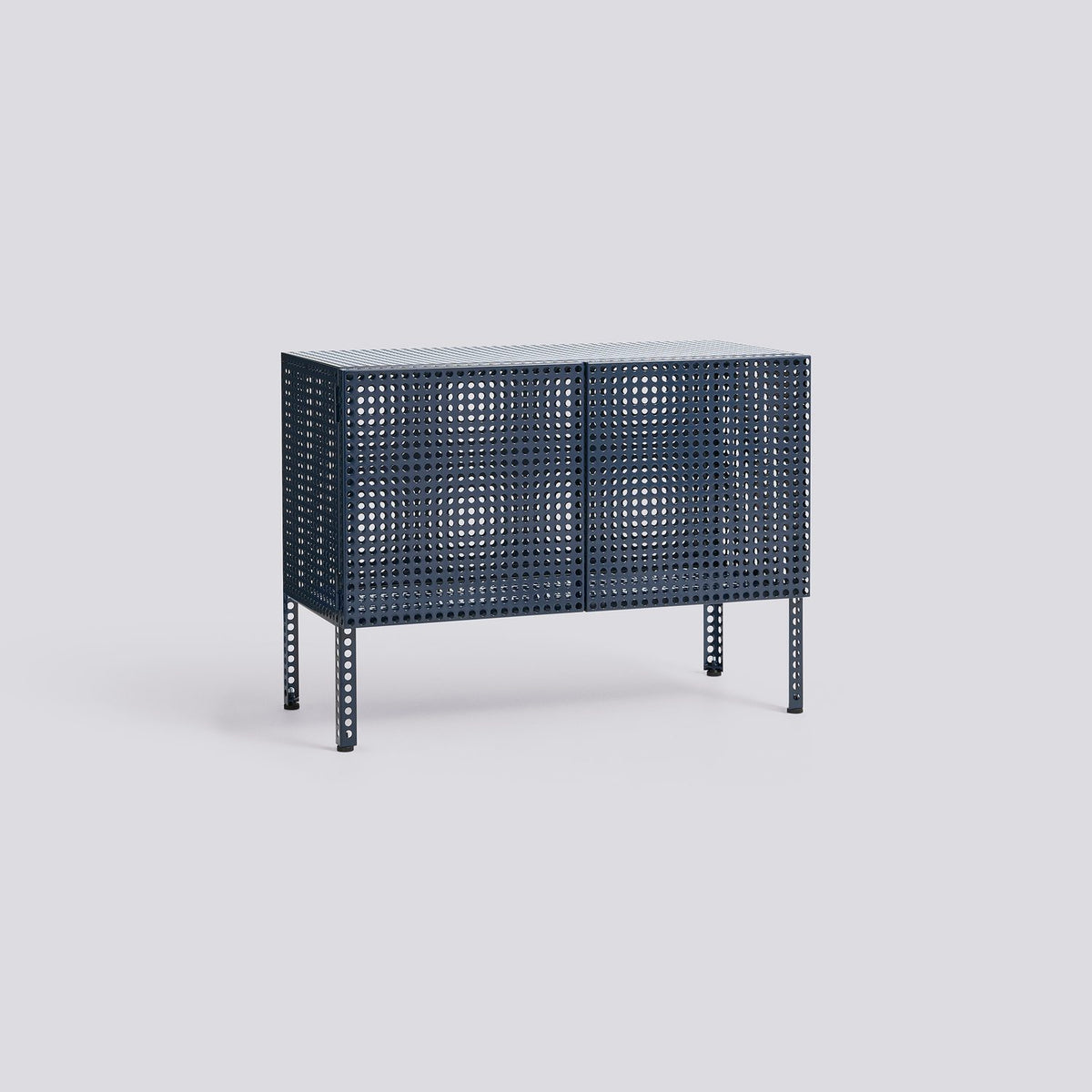 Perforated Cabinet litet 89 × 40 × 66,5 cm Skåp Steel blue